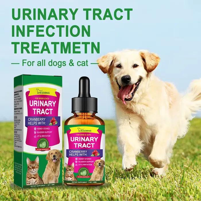Gouttes de soins pour animaux de compagnie, 60ml, liquide d'inconfort de la vessie pour animaux de c