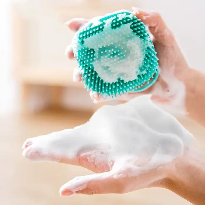 Brosse de bain en Silicone pour animaux de compagnie, brosse de nettoyage de Massage pour chat, bros
