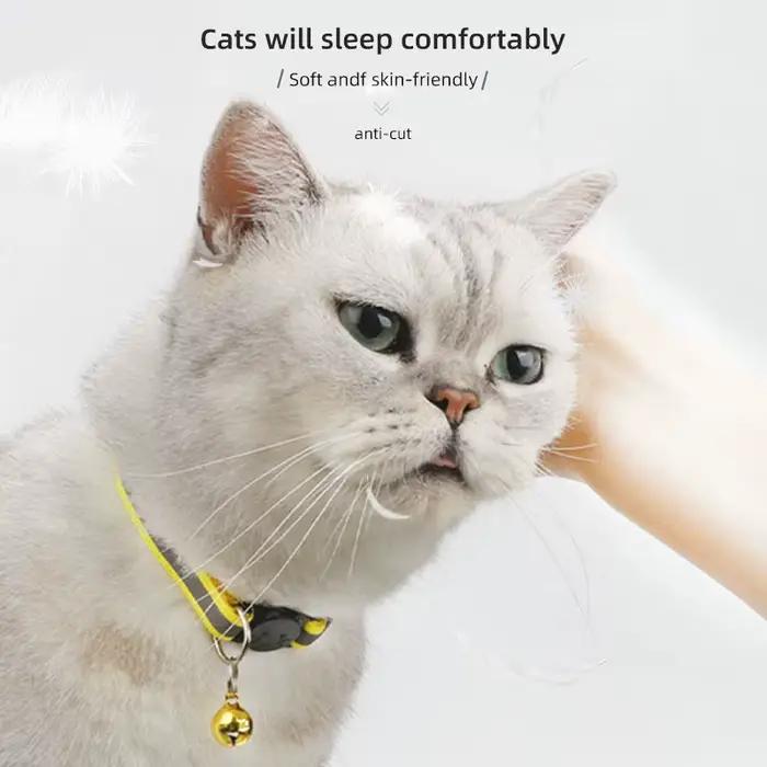 ROJECO Collier réglable avec clochette pour animal de compagnie, accessoire coloré de sécurité noctu