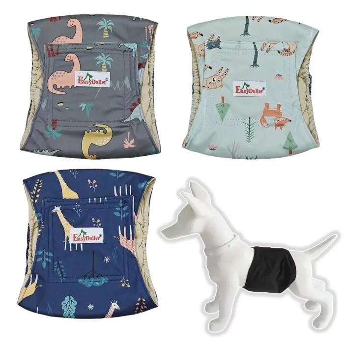 Couches lavables réutilisables pour animaux de compagnie, couches lavables pour chien mâle, bandes d