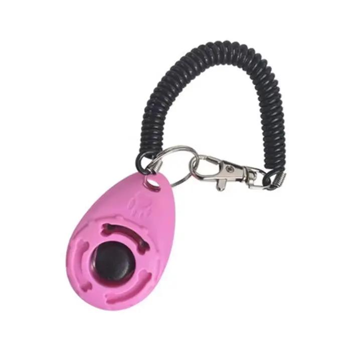 Clicker d'entraînement pour chien, aide, bracelet réglable, son en plastique, pour animaux de compag