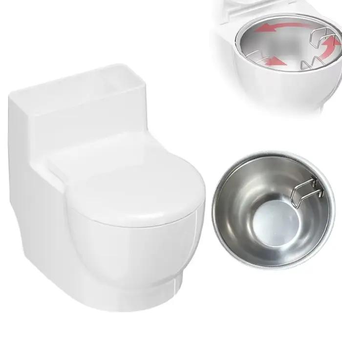 Gamelle pour animaux de compagnie au design amusant en forme de toilettes, idéale pour chats et chie