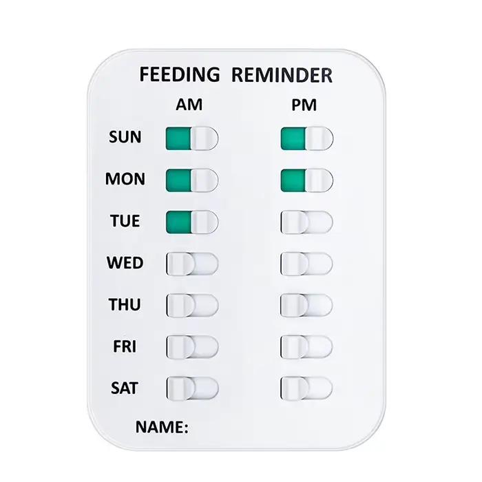Tableau d'enregistrement d'alimentation pour animaux de compagnie, rappel d'alimentation pour chat e