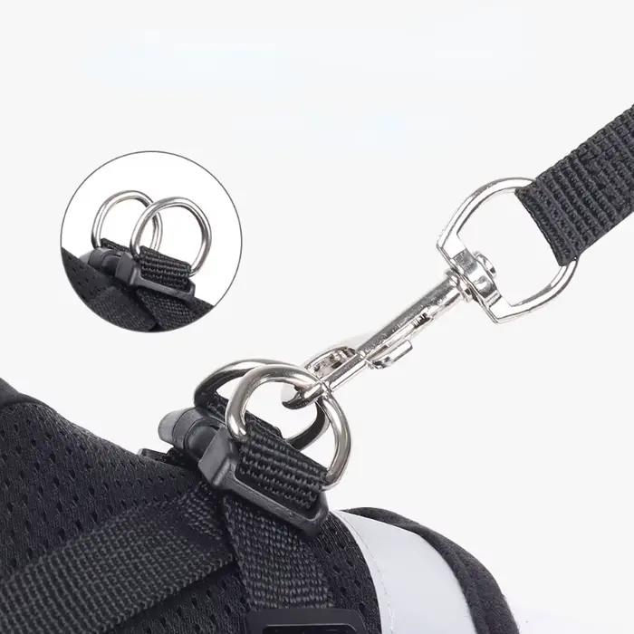 Laisse pour animaux de compagnie maillot de corps harnais maille respirant réglable contrôle facile 