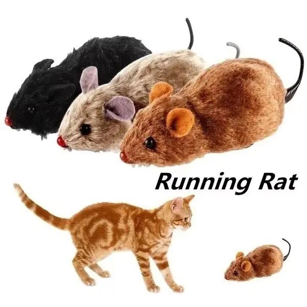 1 pièces drôle réaliste en peluche souris course Rat jouet pour chats chiens animaux enfants couleur