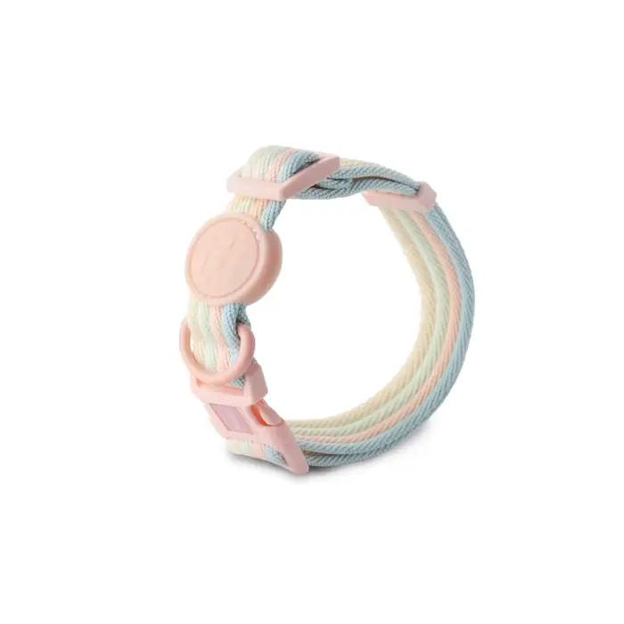 Collier pour chien à blocs de couleurs irisées et harnais confortable pour chien, laisse pour animau