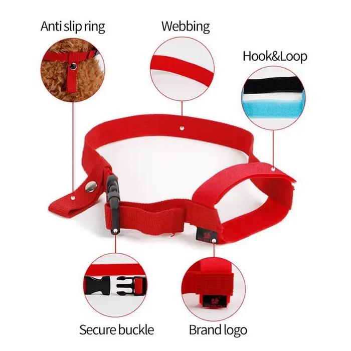 Sangles de réglage masque petits chiens en Nylon souple muselière pour chien réglable Anti-morsure r