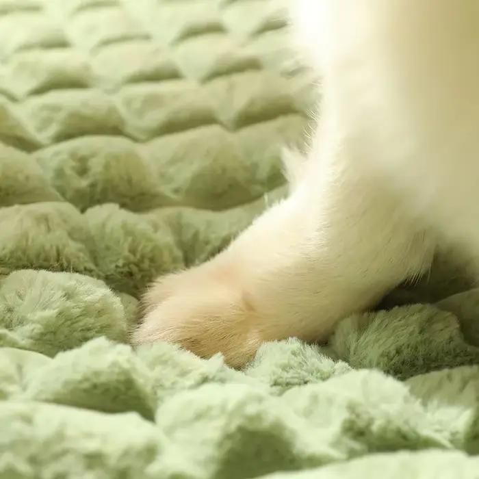 Lits apaisants pour chiens de petite et grande taille, tapis de luxe avec oreiller, housse amovible,