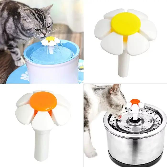 Tête de buse de remplacement en forme de fleur pour chat, rond, cubique, en acier inoxydable, distri