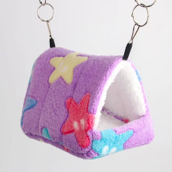 Nid de Hamster en peluche en forme de cœur pour maison d'oiseaux, hamac chaud et confortable pour pe