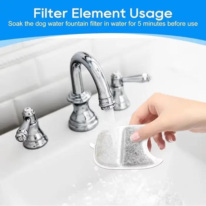 Paquet de 5/8 filtres + éponges filtre de fontaine d'eau pour animaux de compagnie de remplacement p