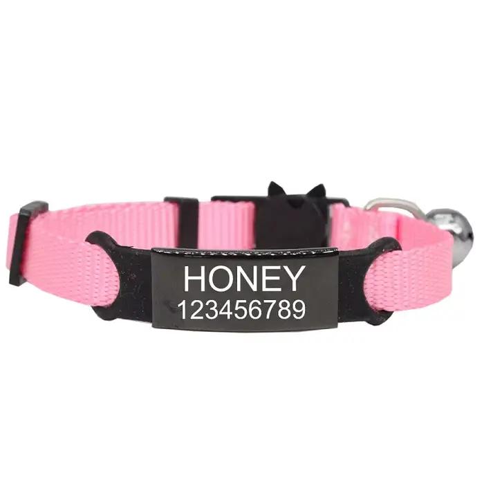 Étiquette d'identification d'animal de compagnie collier personnalisé étiquettes personnalisées grav