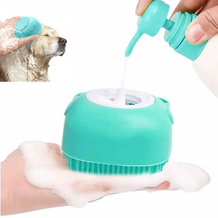 Brosse de bain en Silicone pour animaux de compagnie, brosse de nettoyage de Massage pour chat, bros