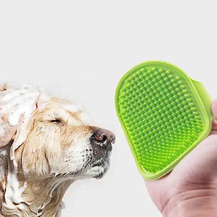 Brosse de bain en caoutchouc souple pour chien et chat, gant en caoutchouc, brosse de Massage pour t