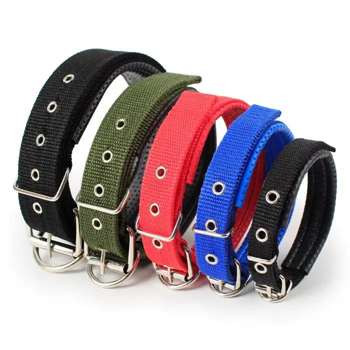 Collier réglable en nylon pour petits et grands chiens, robuste, chiot, Pitbull, produits pour anima