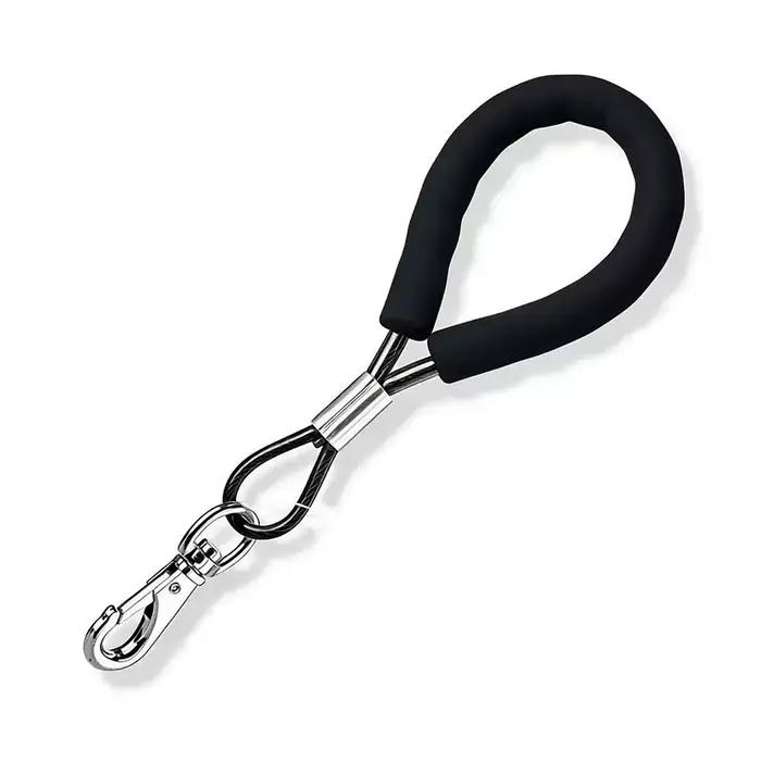 Laisse courte pour grand chien en acier inoxydable, laisse pour chien de grande taille, corde de tra