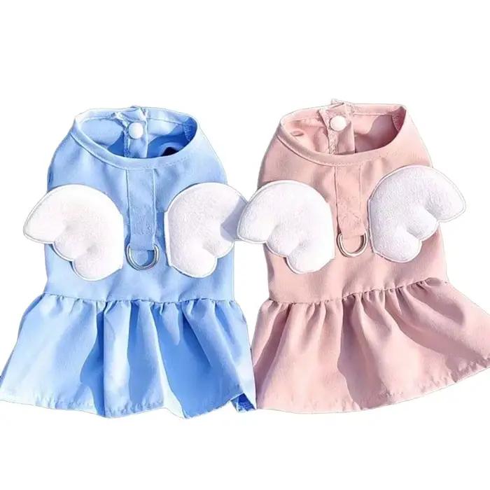 Pet Clothing For Dogs Cats Small Dog Dress Angel Wings Skirt Dog Clothes Dog Accessories Spring Summ
