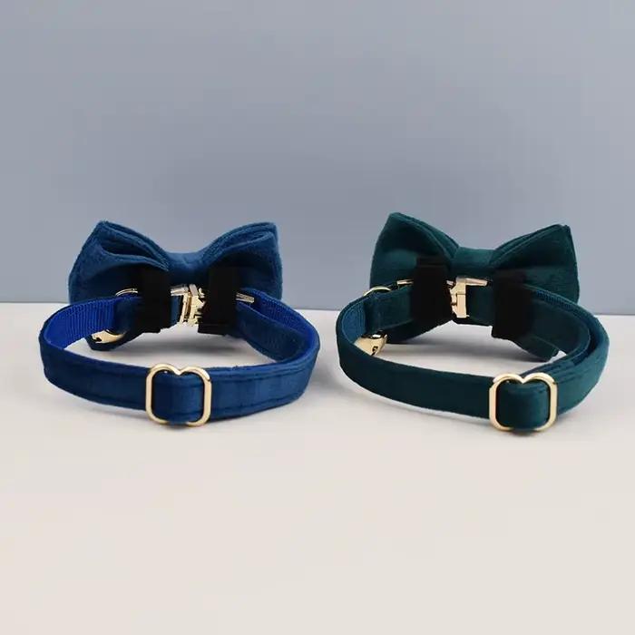 Collier pour chat mignon avec nœud papillon, collier personnalisé pour chat avec clochette, gravure,