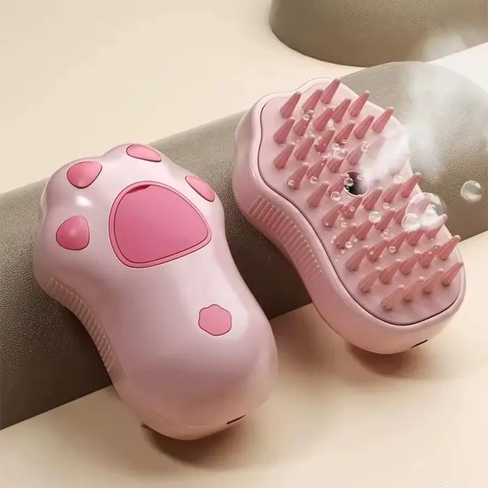 Brosse à vapeur 3 en 1 pour chien et chat, brosse à vapeur électrique pour chat, peigne de Massage, 