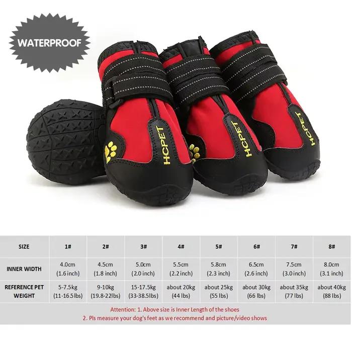 Chaussures imperméables pour chiens de taille moyenne et grande, bottes pour chiens de neige, résist