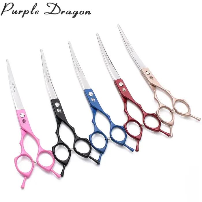 Purple Dragon 6.5 "7" japon 440C ciseaux de toilettage pour chiens ciseaux droits Chunker Shars cise