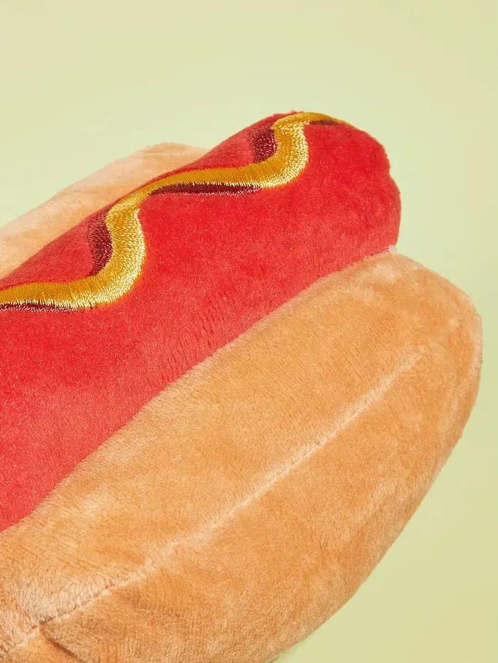 Jouet en peluche grinçant pour animaux de compagnie, conception de Hot Dog, jouet à mâcher Durable p