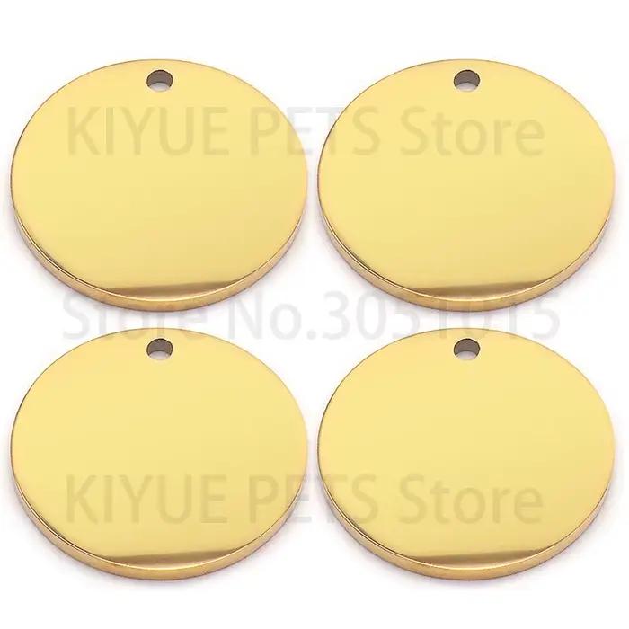 Étiquette gravable en acier inoxydable pour collier, plaque vierge, étiquettes d'estampage pour Logo
