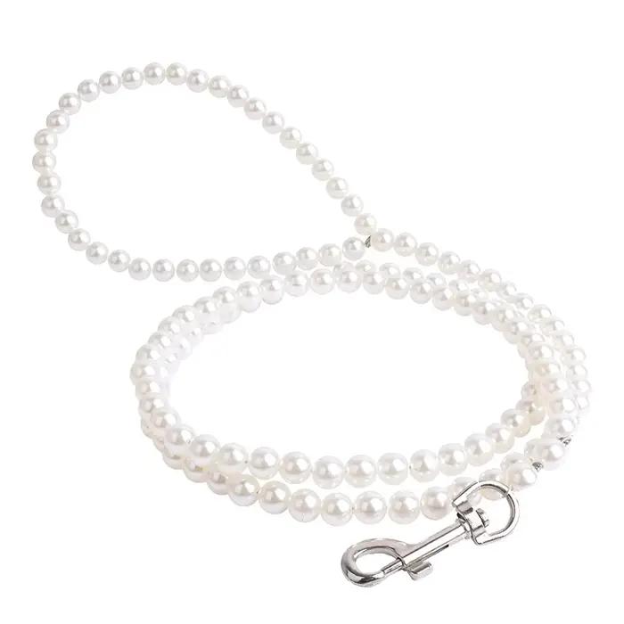 Laisse pour chien et chat en perles personnalisées de 120 cm (4 pieds) pour chiens de petite et moye