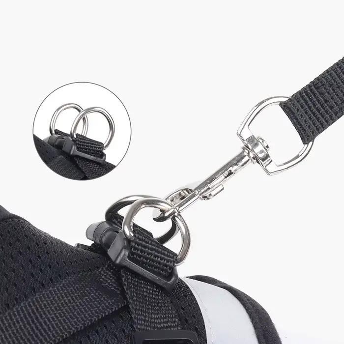 Ensemble de laisse de plomb réglable pour animal de compagnie, coulée et évasion, lien en maille, co