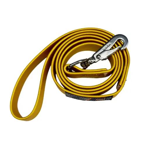 Laisse pour chien en silicone avec boucle en acier inoxydable, imperméable, facile à nettoyer, résis
