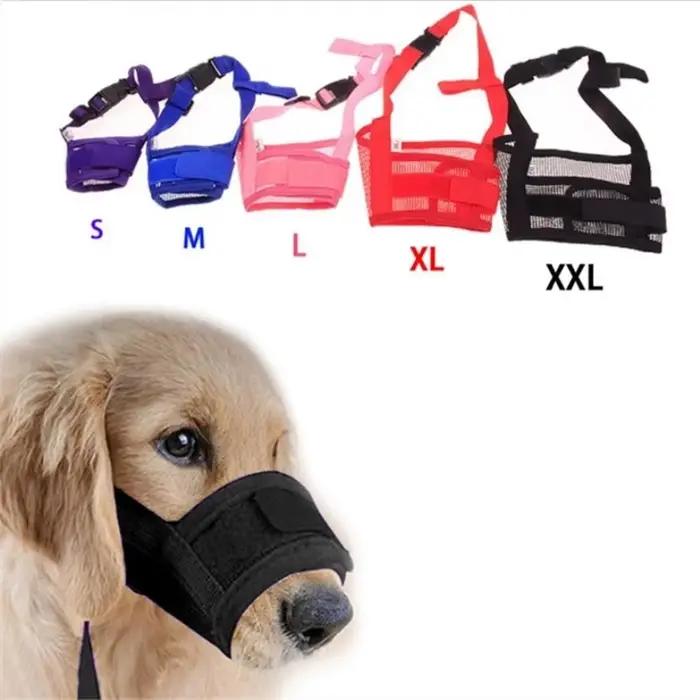 1 pièce Muselière anti-aboiement pour chiens de petite et grande taille, en maille respirante, régla