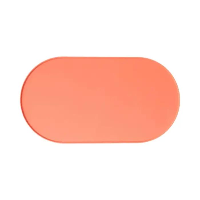 Tapis de nourriture pour animaux de compagnie en silicone durable, imperméable, avec bords surélevés