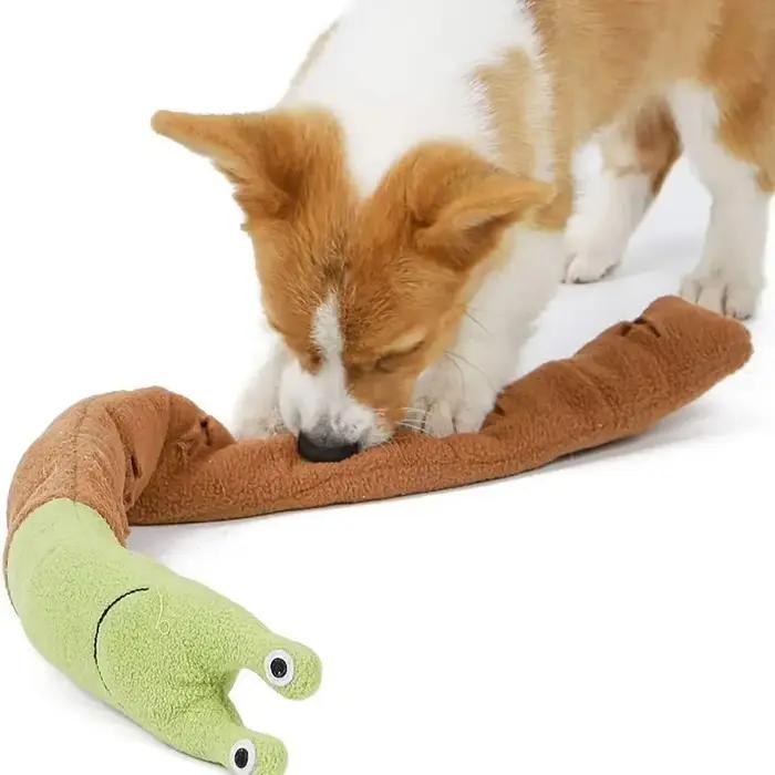 Jouets de grincement pour chiens, jouets d'escargots en peluche pour animaux de compagnie, nourritur