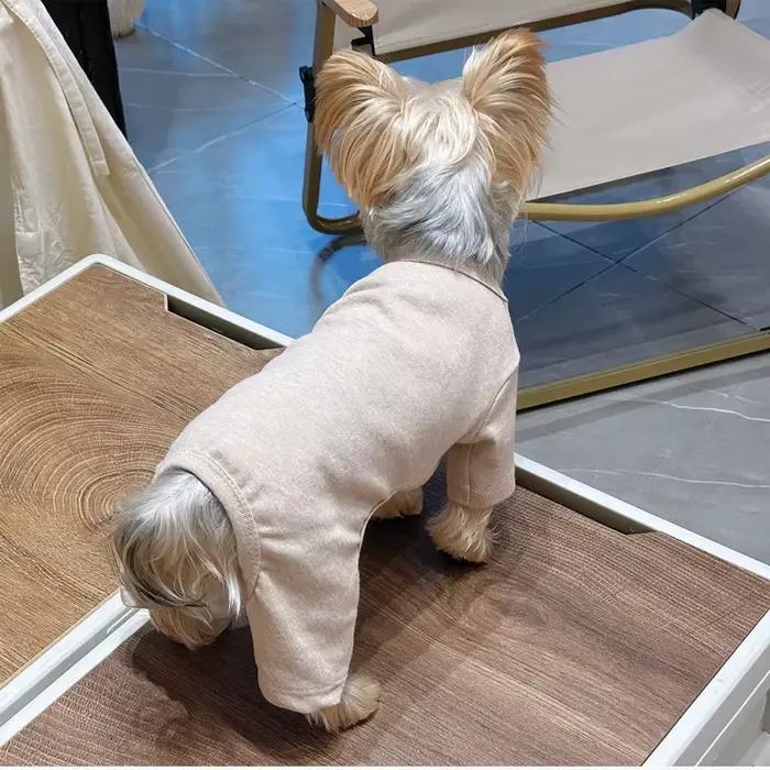 Vêtements pour chiens en pur coton 5 couleurs pyjama pour chien garçon et fille Onesies pour petits 