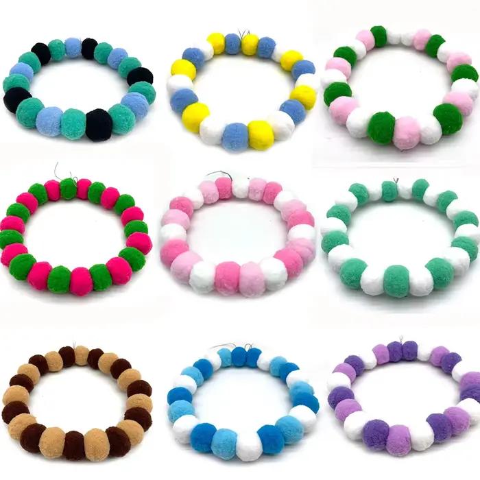30 pièces nouveau animal de compagnie chien noeud papillon arc-en-ciel fleur boule de cheveux collie