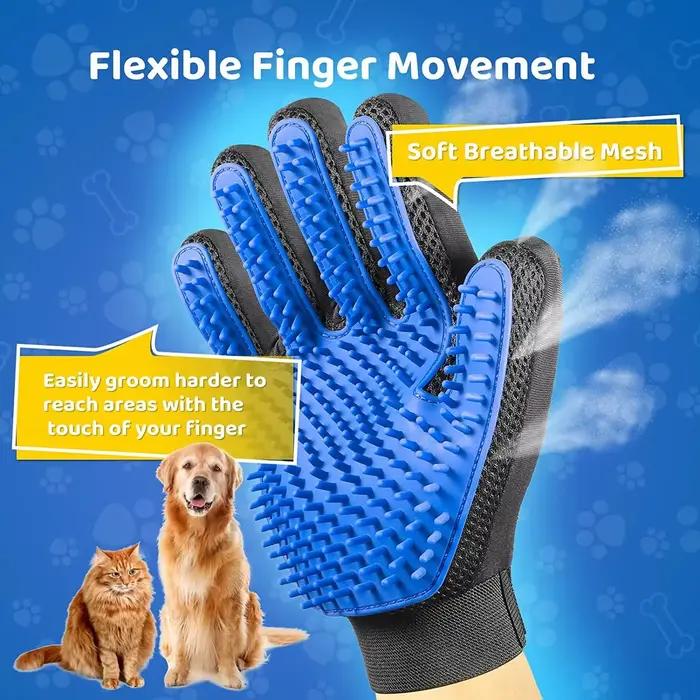 Gant de toilettage pour animaux de compagnie, doux et efficace, dissolvant de poils d'animaux, acces
