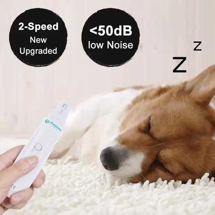 Broyeur électrique de griffes de chien, Rechargeable par USB, coupe-ongles électrique silencieux pou