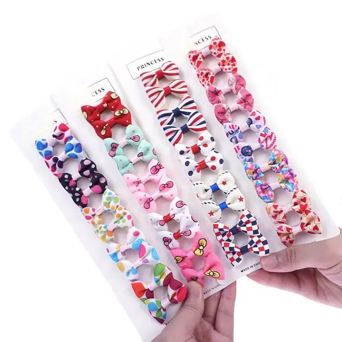Pinces à cheveux faciles à appliquer pour chiens, 10 pièces, différents Styles, nœuds de cheveux en 