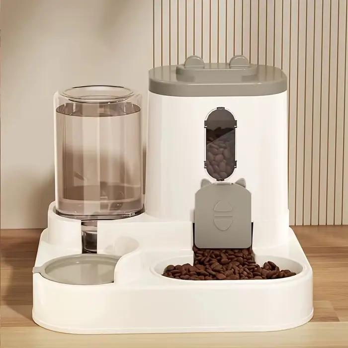 Distributeur automatique d'eau intégré pour animaux de compagnie, bol de nourriture pour chat, bol d
