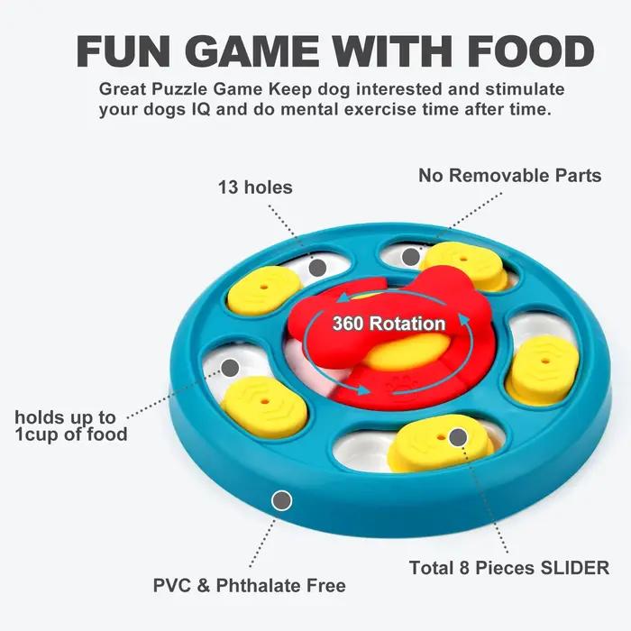 Jouets Puzzle pour chiens, mangeoire lente interactive, augmentation des chiots, distributeur de nou