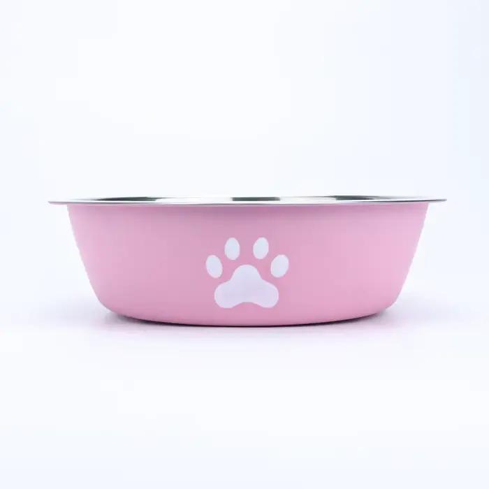 Bols pour chiens bols d'alimentation pour chiens en acier inoxydable avec semelle en Silicone antidé