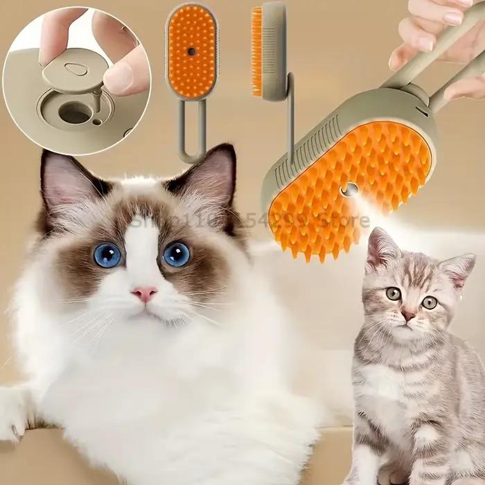 Brosse de Massage en Spray pour animaux de compagnie, pour chat, chien, un bouton, pulvérisation de 