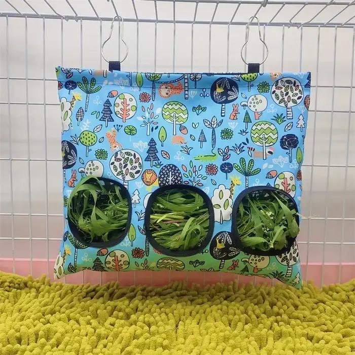 Sac à foin, pochette suspendue, support d'alimentation, conteneur distributeur d'alimentation pour l