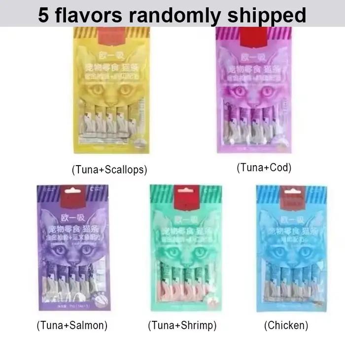 5X collations pour animaux de compagnie bandes pour chats, nourriture humide pour jeunes chats, paqu