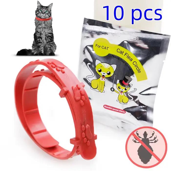 10 pièces/lot Anti-puces tique chat collier petit chien rosée collier à puces animal de compagnie ré