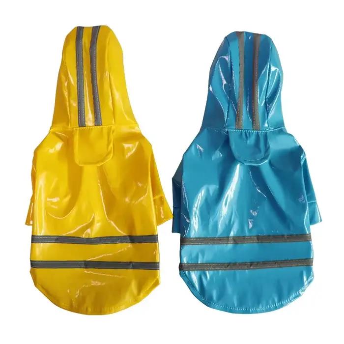 Veste imperméable pour chien, imperméable en PU pour petits chiens et chats, poncho réfléchissant po