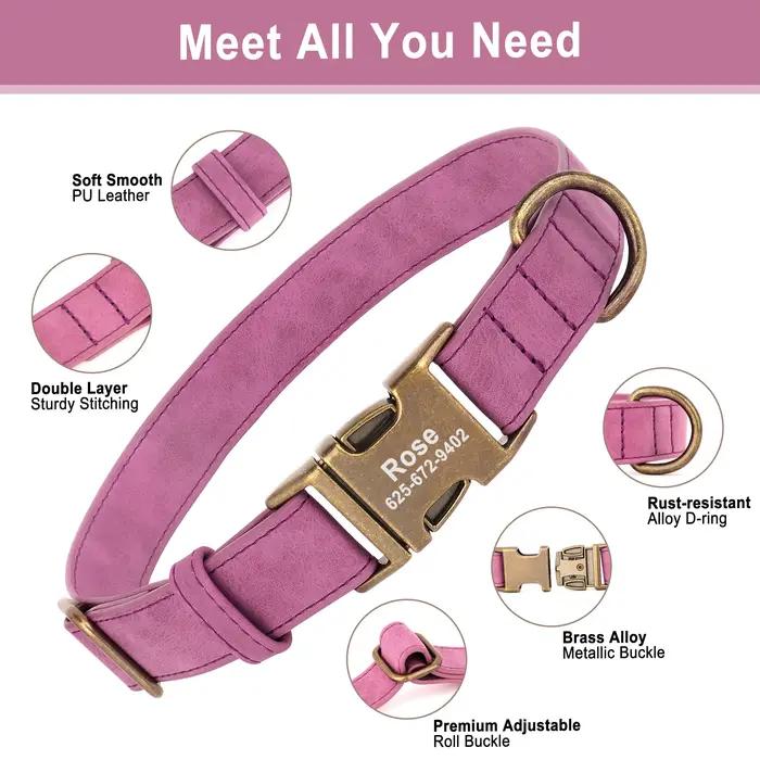 Collier de chien Anti-perte personnalisé, étiquette d'identification de chien personnalisée, collier