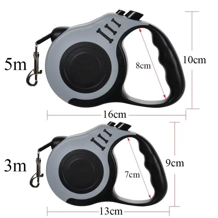 Laisse pour chien de 3m 5m, en Nylon solide, pour chiots, petits, moyens et grands chiens, chats, ré