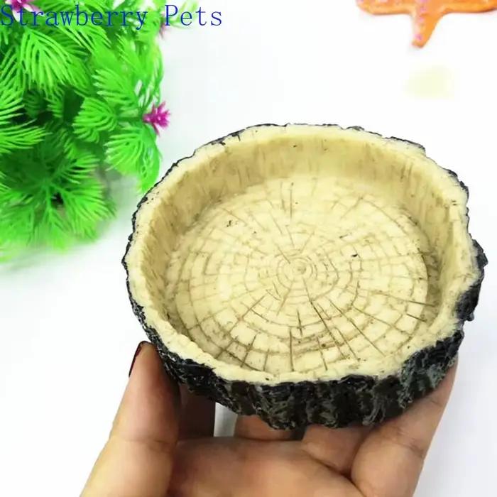 Résine Aquarium animal de compagnie Reptile mangeoire bol bassin alimentaire Pot d'eau Reptile tortu