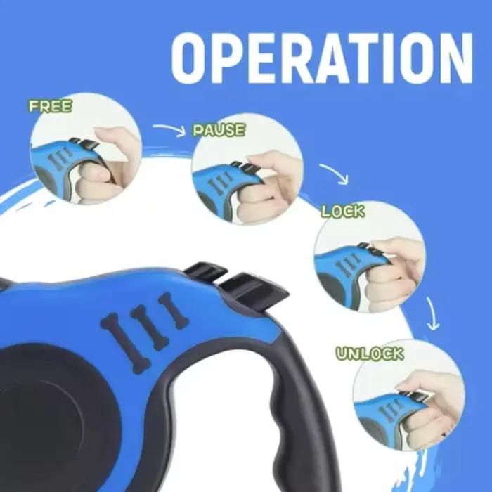 Laisse rétractable automatique pour petits chiens et chats